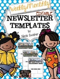 Weekly/Monthly Newsletter Templates!! EDITABLE in PPT