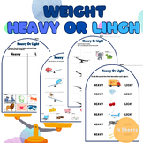 Weight-Heavy and Light (Cut and Paste) Activities workshee