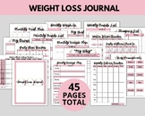 Weight Loss Journal Printable | Self Care Weight Loss Trac