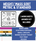 Cut/Paste Weight Mass Sort Metric & Standard VA SOL  & Com