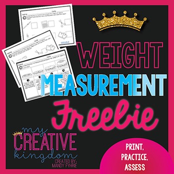 Preview of Weight Measurement Freebie