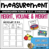 Measurement Weight Height & Volume Sort Kindergarten Math 