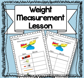 Preview of Weight Measurement Lesson Using Balances