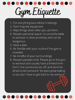 Preview of Weight Room Etiquette & Gym Rules