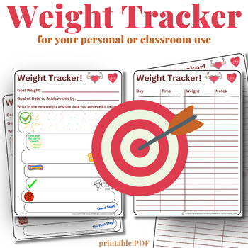 Preview of Weight Tracker - Personal Health Goal Achievement Journal, Planner, Diary - Diet