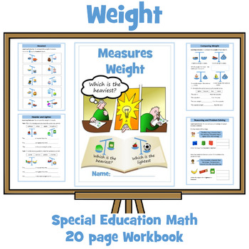 Preview of Weight Workbook - Special Education Math