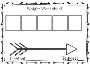 Preview of Weight Worksheet