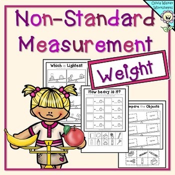 Preview of Weight Worksheets- Non Standard Measurement / Kindergarten /Grade One Students.