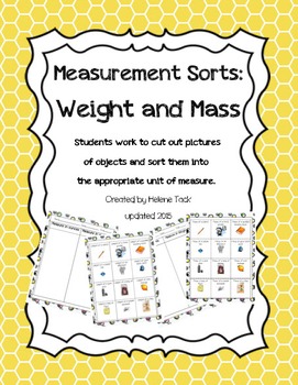 Preview of Weight and Mass Measurement Sort