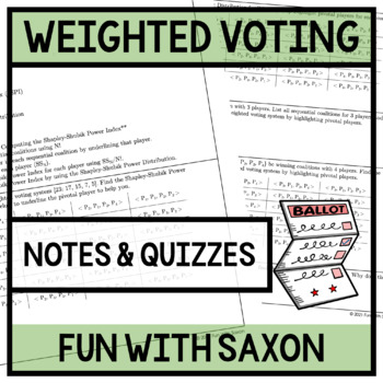 Preview of Weighted Voting Unit Notes