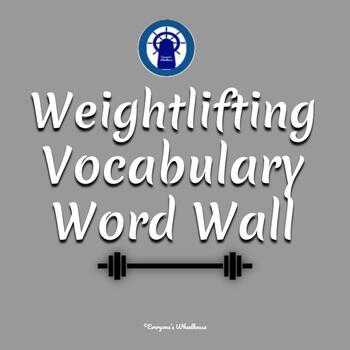 Preview of Weightlifting Vocabulary Word Wall
