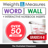 Weights & Measures Word Wall & Interactive Notebook Inserts