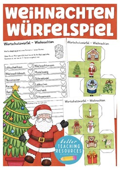 Preview of Weihnachten Deutsch Wortschatz Spiel German Christmas game
