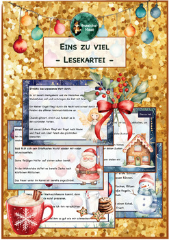 Preview of Weihnachten, ein Wort zu viel, lesen, Deutsch, Christmas, one too much, German