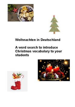 Preview of Weihnachten- word search