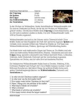 Preview of Weihnachtsmärkte Lesung: Christmas Markets German Reading