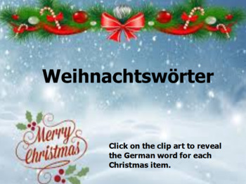 Preview of Weihnachtswörter: A Flipchart of German Christmas Words
