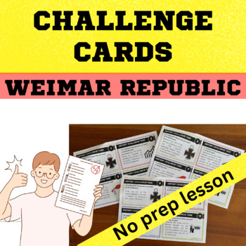 Preview of Weimar Republic - Quick history challenge questions