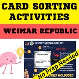 Weimar republic History Card Sorting Activity - PDF and Digital
