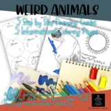 Weird Animals: Step by Step Drawing Guides and Coloring Fa