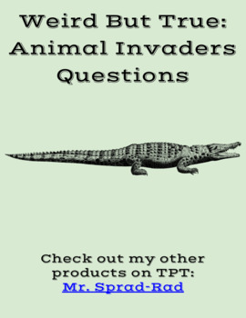 Weird But True! Animal Invaders - Video Questions (Season 1, Episode 10)