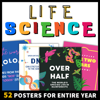 Preview of Weird Life Science Fact Posters | Biology Science Classroom Decor Bulletin Board