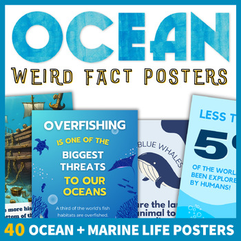 Preview of Weird Ocean and Marine Science Posters Science Classroom Decor Bulletin Board
