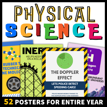 Preview of Weird Physical Science Fact Posters | Science Classroom Decor Bulletin Board