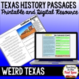 Weird Texas History Reading Comprehension Passages - TX Hi