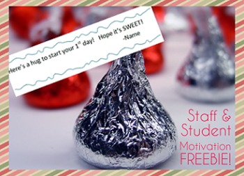 Preview of Welcome Back to School Gift for Teachers & Students {Hershey Kiss Tags}
