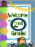 Welcome Back 2nd Grade Packet.