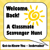Welcome Back! A Classmate Get-to-Know-You Activity  Distan