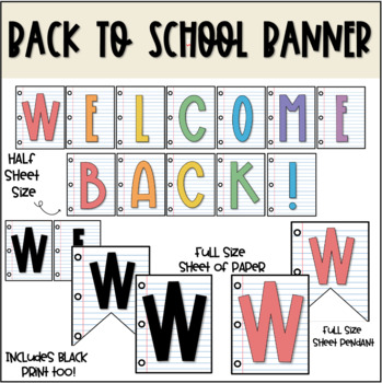 Welcome Back Banner by Decorate and Educate | TPT