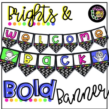 Welcome Back Banner - Brights and Bold - Neon Classroom Decor by The ...