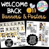 Welcome Back Banners and Posters Bee Theme