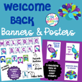 Welcome Back Banners and Posters Pretty Peacock Theme