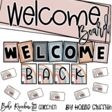 Welcome Back Bulletin Board Set | Boho Rainbow Flair Class