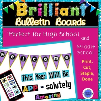 Preview of Welcome Back Bulletin Board Tech Computer APPsolutely Amazing Year