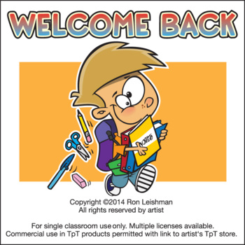 Welcome Back To School Cartoon Clipart Sampler For All Grades Tpt