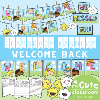Bulletin Board Letters Sampler: WELCOME BACK banner ~ Easy Cut