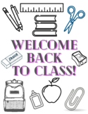 Welcome Back Coloring Page