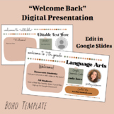 Welcome Back Digital Presentation Template | Boho | Open H