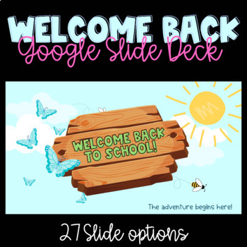 Preview of Welcome Back, First Day, Google Slides Deck : Woodland