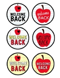 Welcome Back Large Favor Round tags - Digital Fun Printable