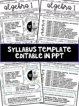 Preview of Welcome Back Letter - Editable Syllabus Template