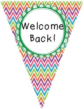 Welcome Back to School Pennants by Inspire the Love of Learning | TPT