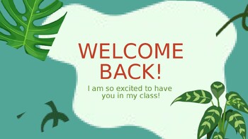 Preview of Welcome Back Plant-Themed School Presentation