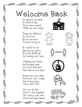 welcome back to school poem