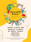 Welcome Back Poster - Vincent Van Gogh Quote
