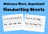 Welcome Back, Superkids! Handwriting Sheets (1st Grade)